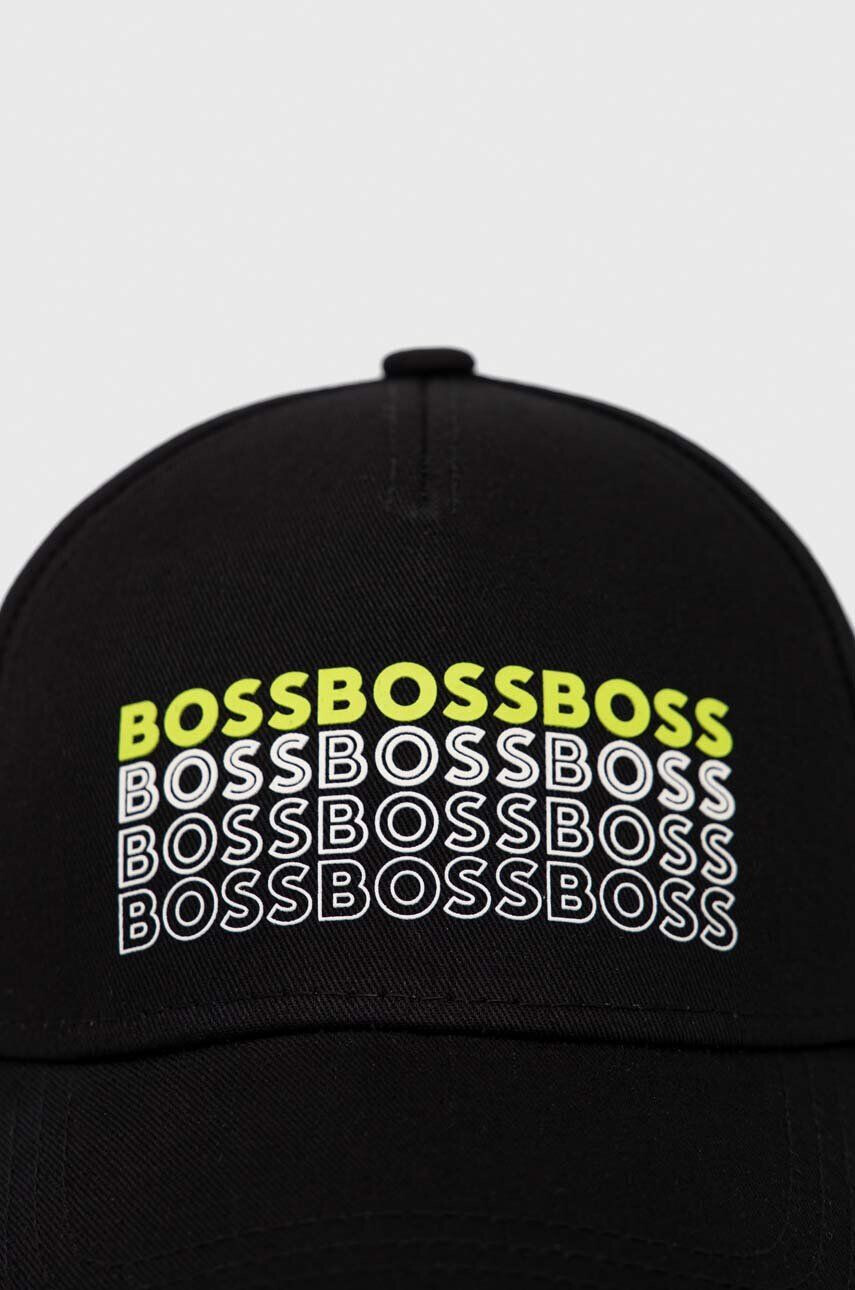 Boss Green BOSS șapcă de baseball din bumbac culoarea negru cu imprimeu - Pled.ro