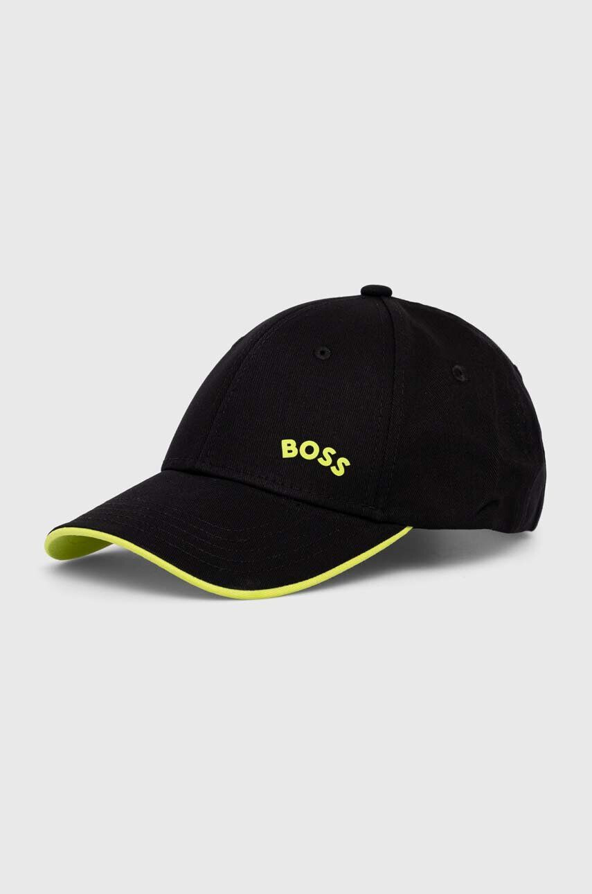 Boss Green BOSS șapcă de baseball din bumbac culoarea negru cu imprimeu - Pled.ro