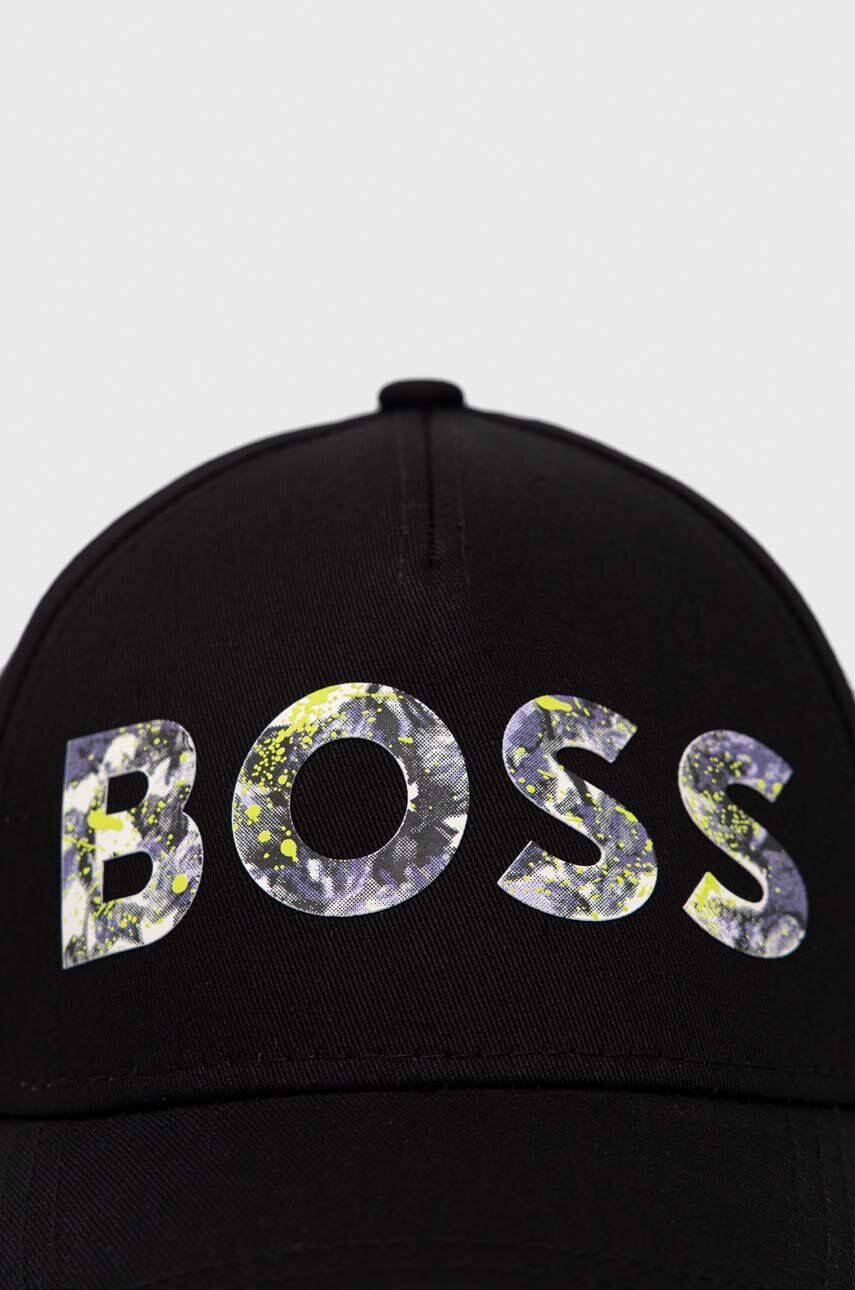 Boss Green BOSS șapcă de baseball din bumbac culoarea negru cu imprimeu - Pled.ro