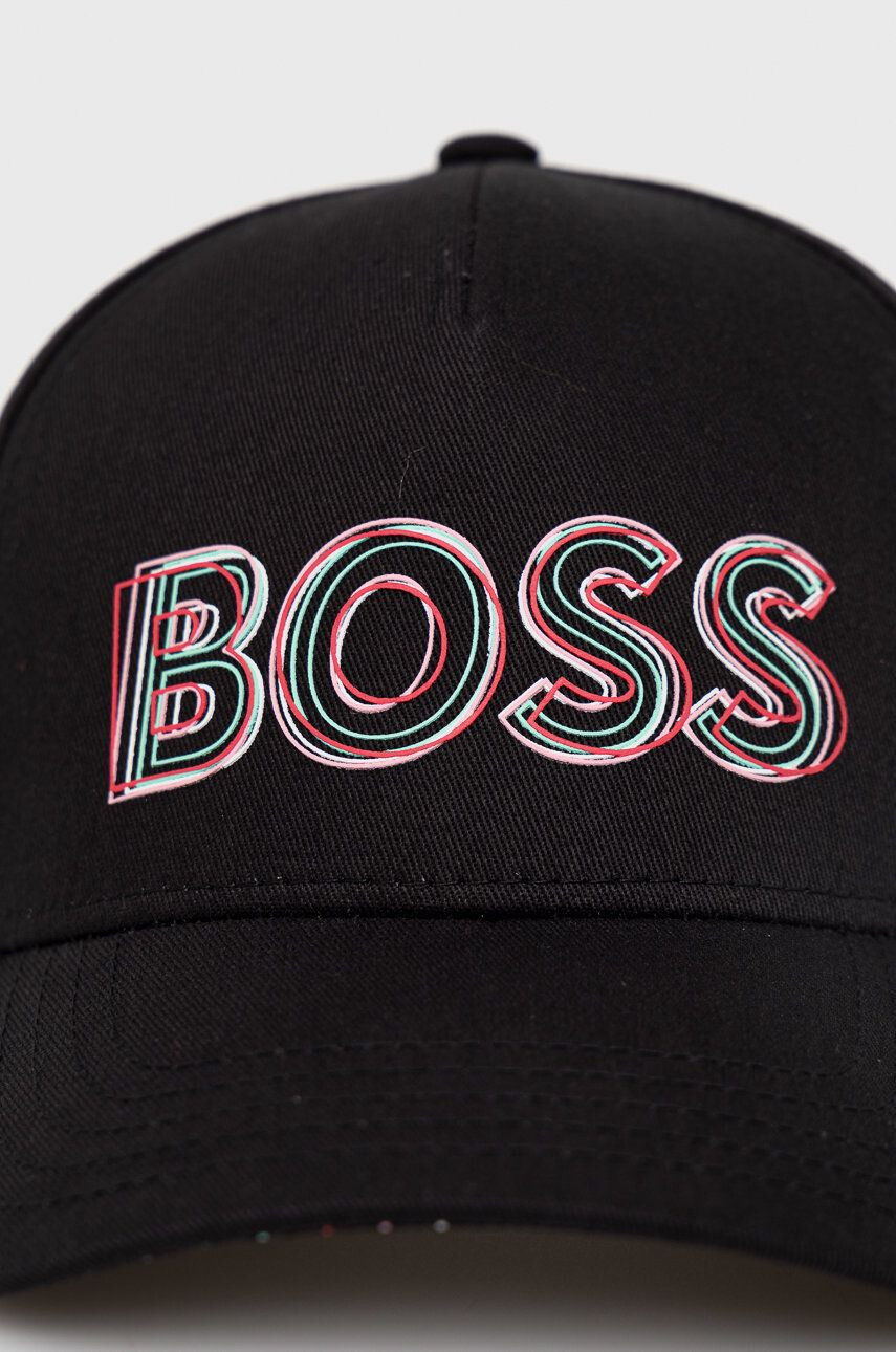 Boss Green BOSS sapca din bumbac Boss Athleisure culoarea negru cu imprimeu - Pled.ro