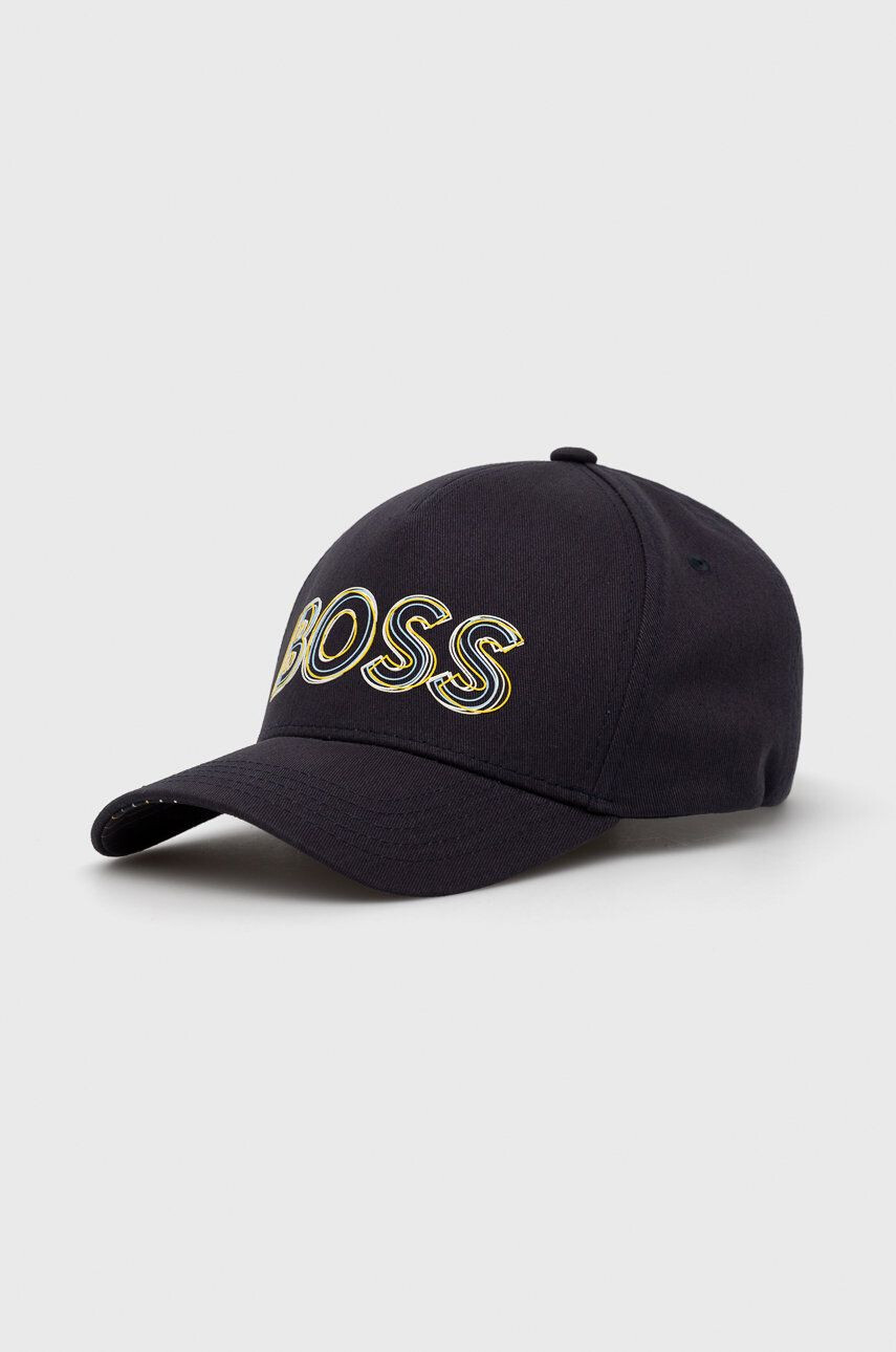 Boss Green BOSS sapca din bumbac Boss Athleisure culoarea albastru marin cu imprimeu - Pled.ro