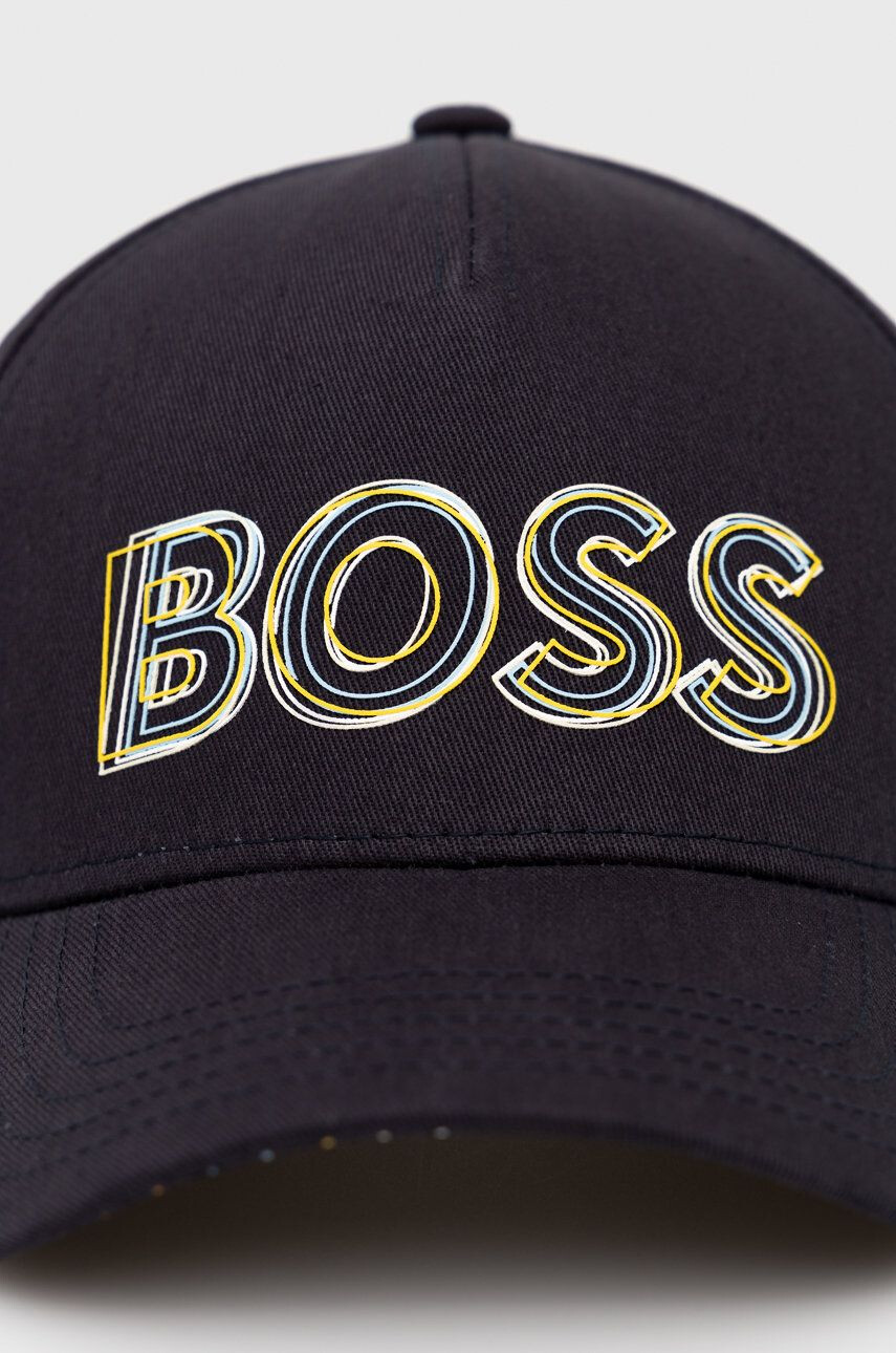 Boss Green BOSS sapca din bumbac Boss Athleisure culoarea albastru marin cu imprimeu - Pled.ro