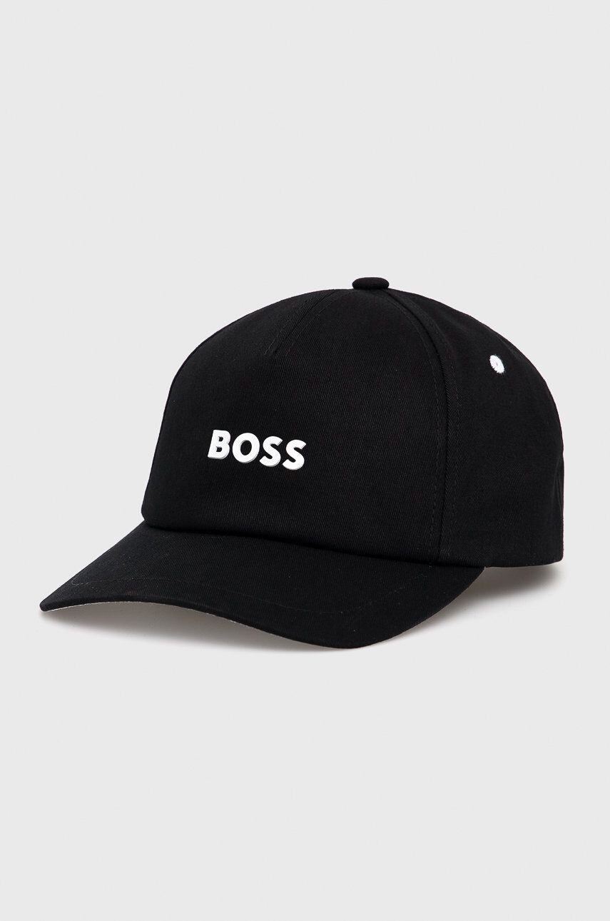 Boss Orange BOSS șapcă din bumbac Boss Casual culoarea negru cu imprimeu - Pled.ro