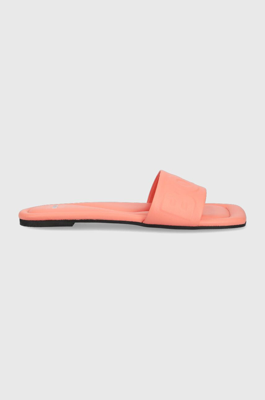 Boss slapi de piele Addison Slide-hf femei culoarea roz - Pled.ro