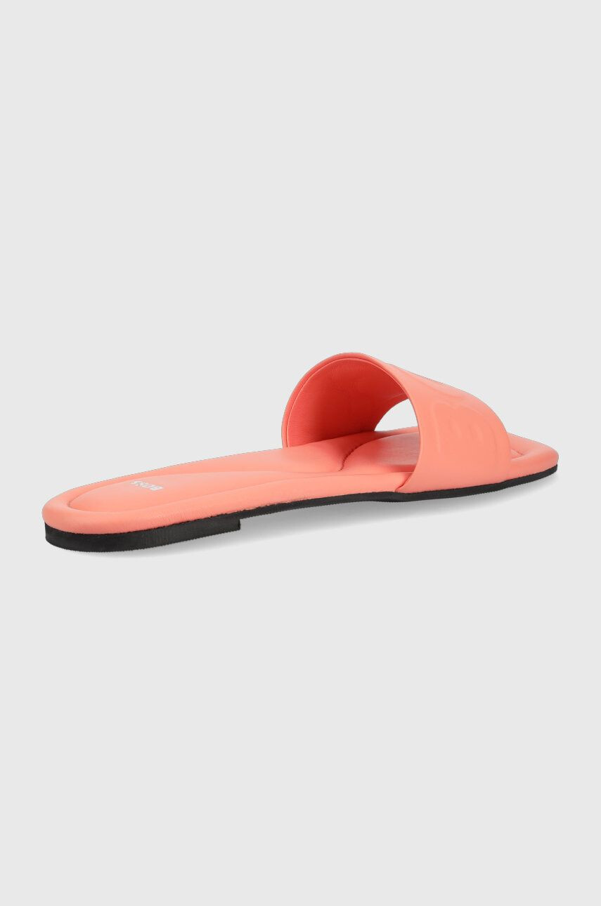 Boss slapi de piele Addison Slide-hf femei culoarea roz - Pled.ro