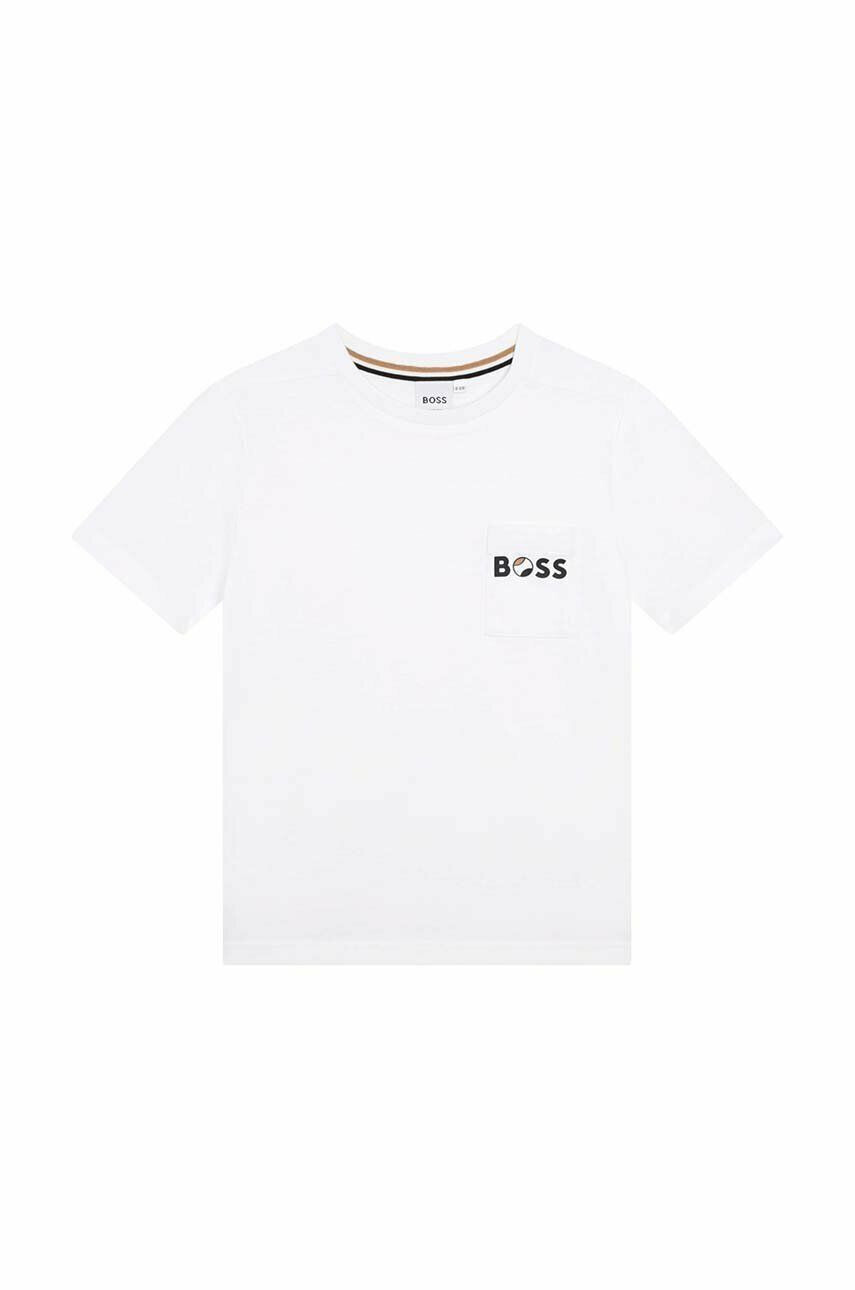 Boss tricou de bumbac pentru copii - Pled.ro