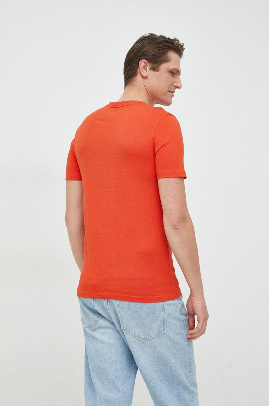 Boss Orange BOSS tricou din bumbac Boss Casual culoarea rosu cu imprimeu - Pled.ro