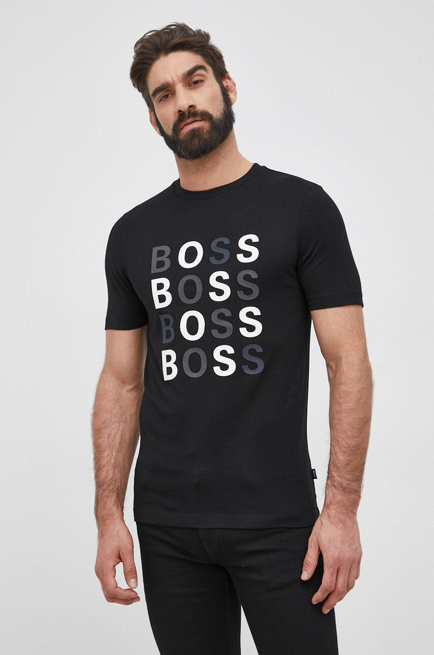 Boss tricou din bumbac - Pled.ro