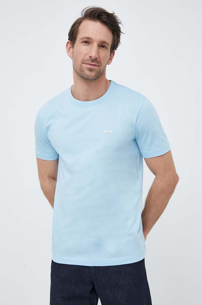 Boss tricou din bumbac ATHLEISURE neted - Pled.ro