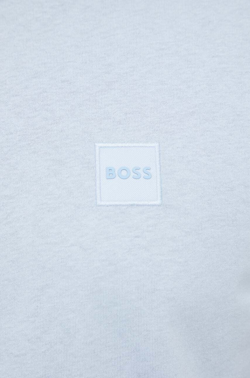 Boss Orange BOSS tricou din bumbac BOSS CASUAL culoarea negru neted - Pled.ro