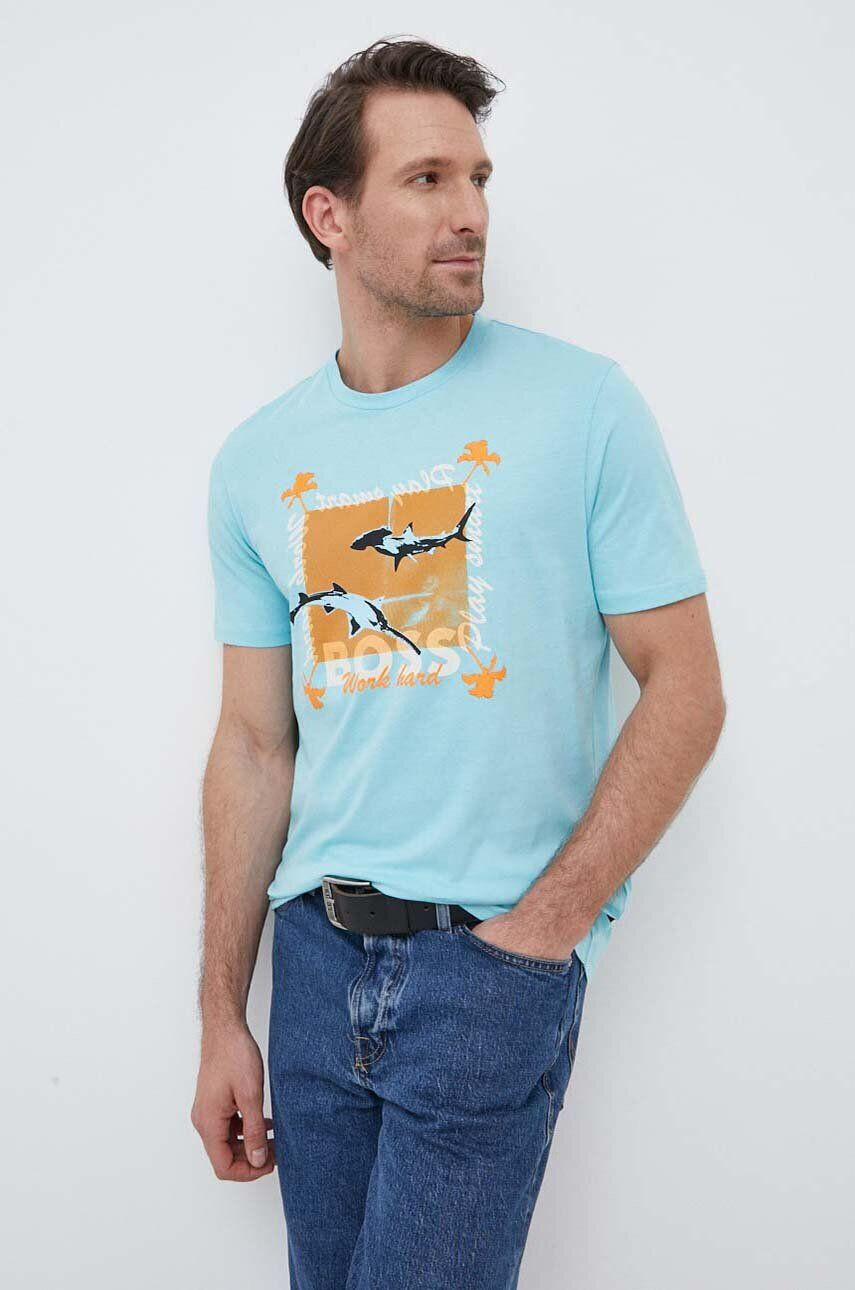 Boss Orange BOSS tricou din bumbac cu imprimeu - Pled.ro