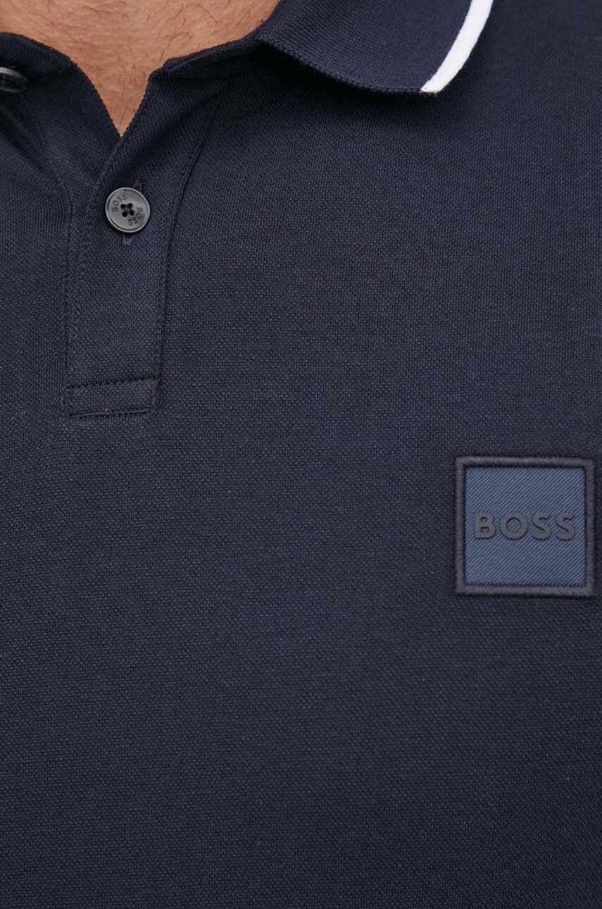 Boss Orange BOSS tricou polo Boss Casual barbati culoarea albastru marin neted - Pled.ro