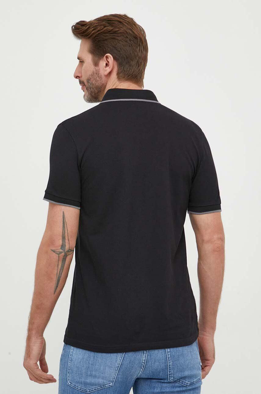 Boss Orange BOSS tricou polo BOSS CASUAL barbati culoarea negru neted - Pled.ro