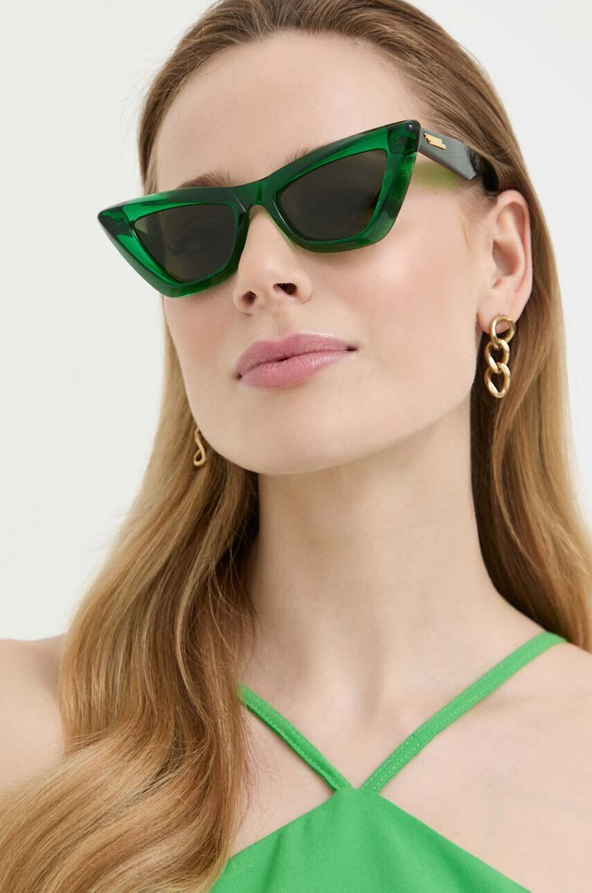 Bottega Veneta ochelari de soare femei culoarea verde - Pled.ro