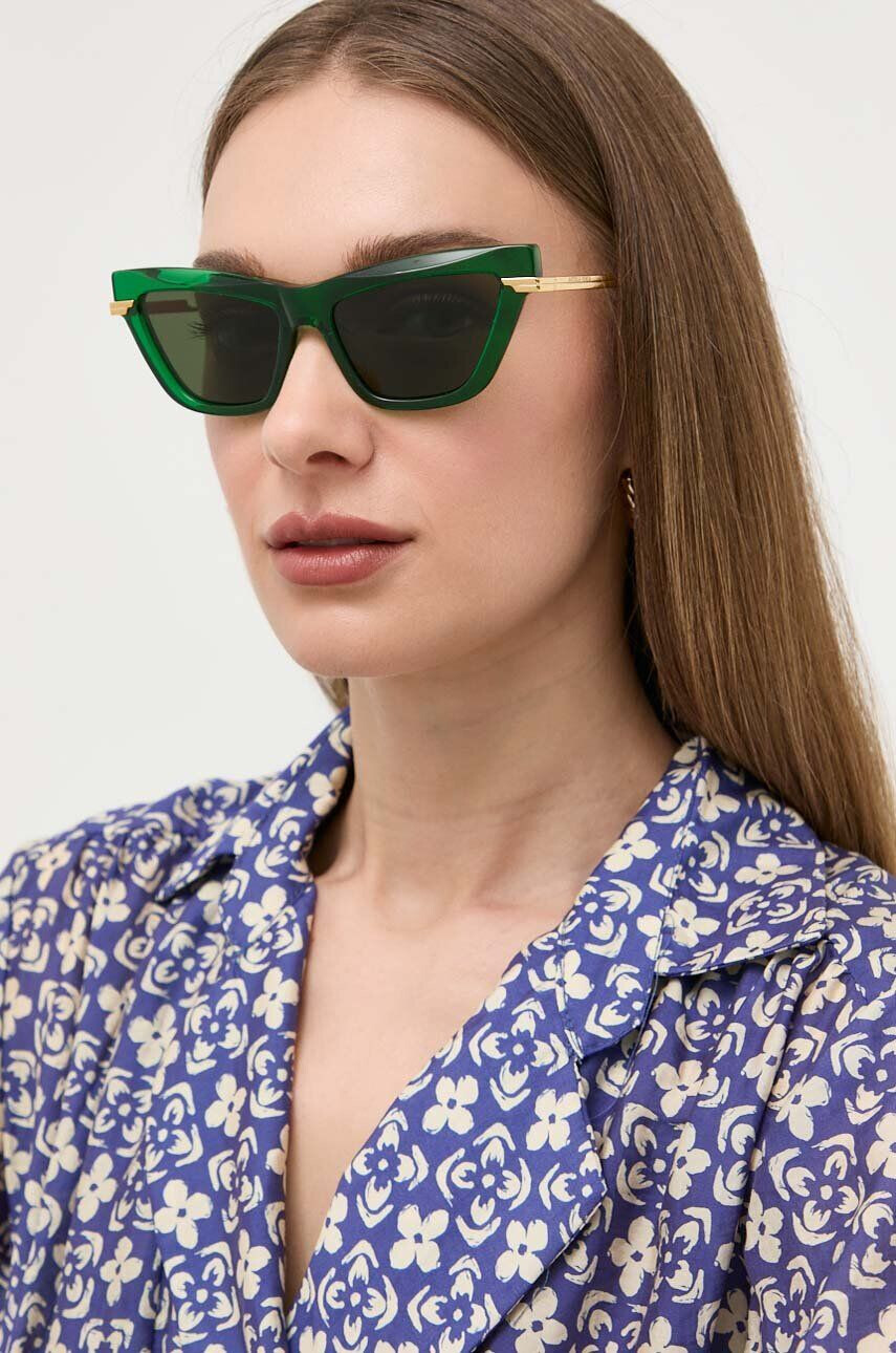 Bottega Veneta ochelari de soare femei culoarea verde - Pled.ro