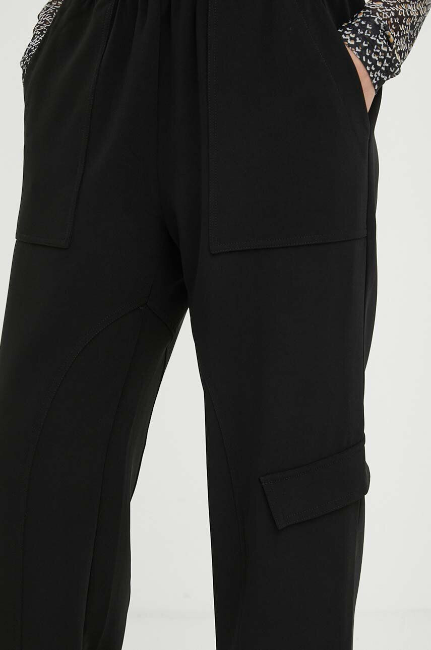 Bruuns Bazaar pantaloni Brassica Cilla femei culoarea negru drept high waist - Pled.ro