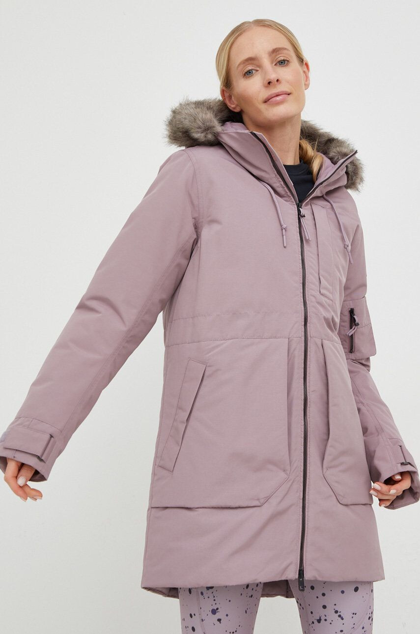 Burton geaca de puf Saxton femei culoarea violet - Pled.ro