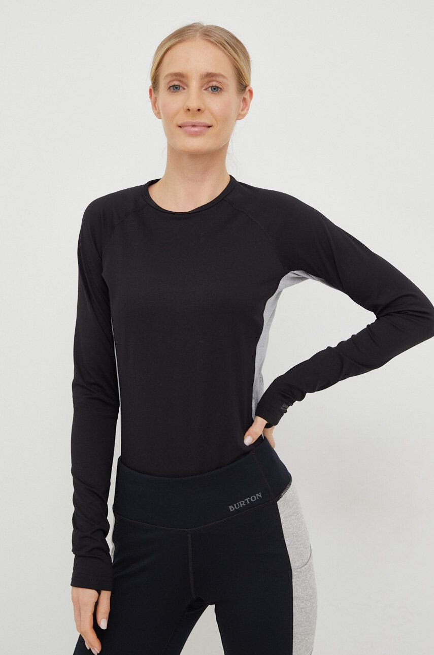 Burton longsleeve funcțional culoarea negru - Pled.ro