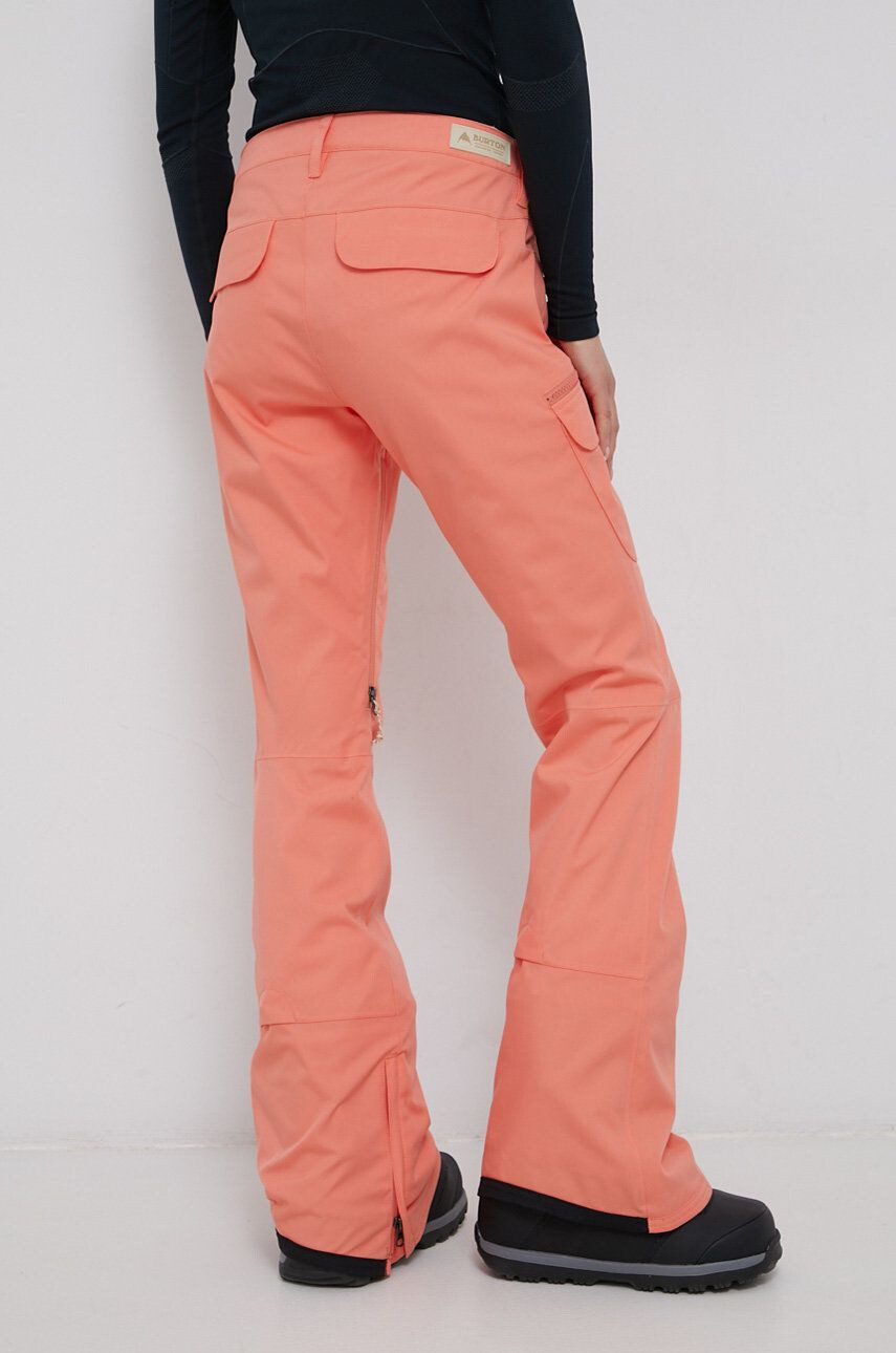 Burton pantaloni femei culoarea portocaliu - Pled.ro