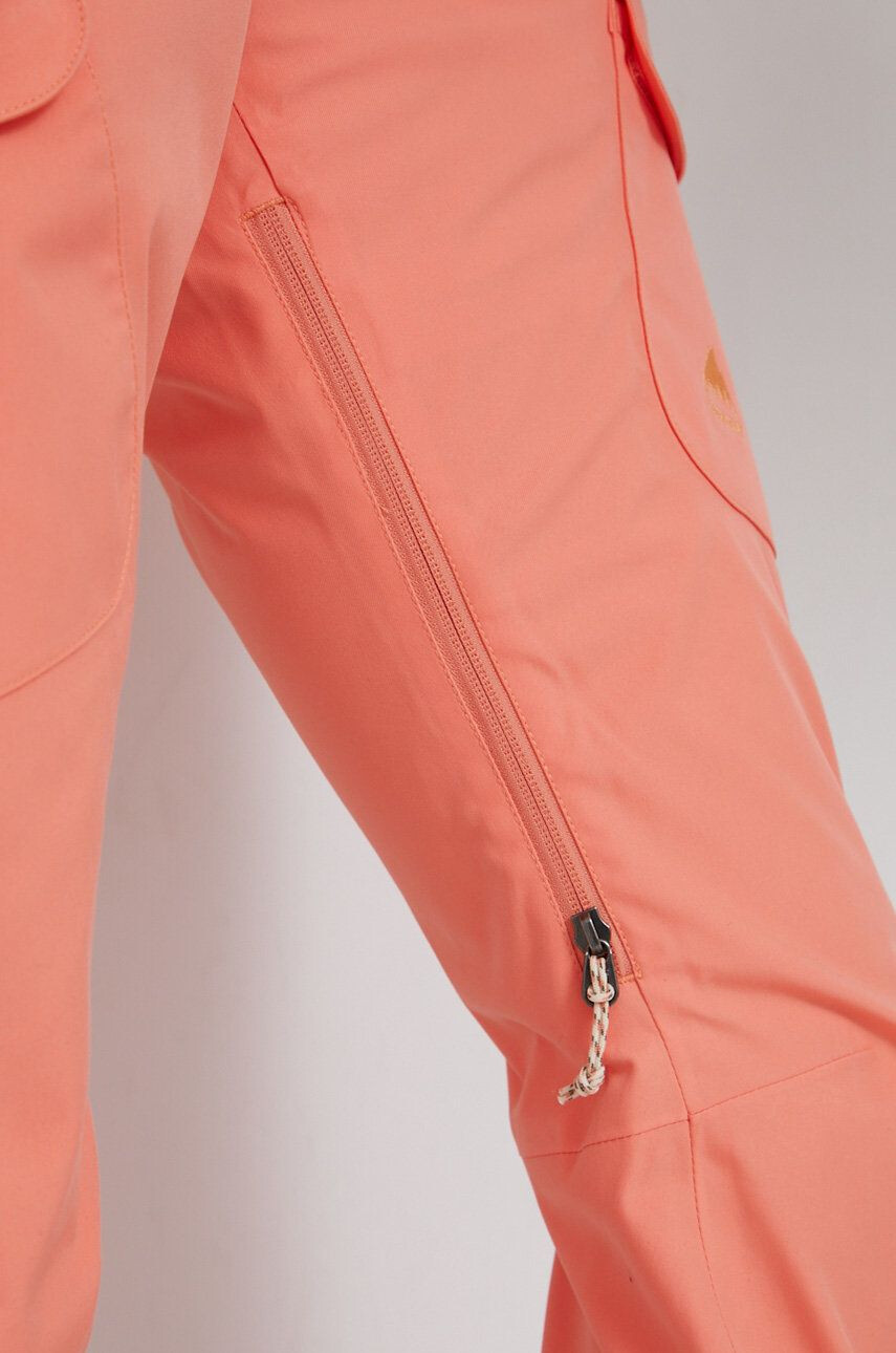 Burton pantaloni femei culoarea portocaliu - Pled.ro