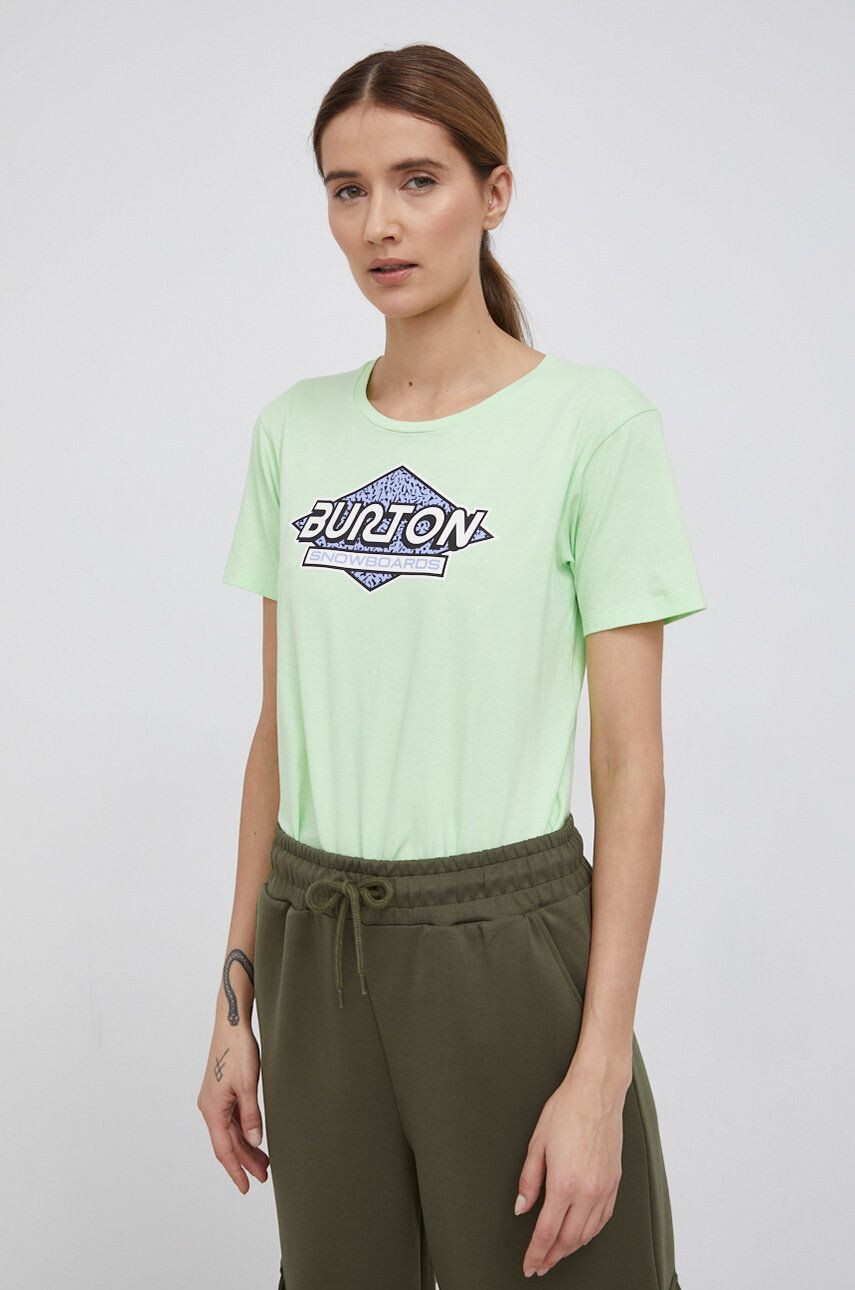 Burton Tricou din bumbac culoarea verde - Pled.ro