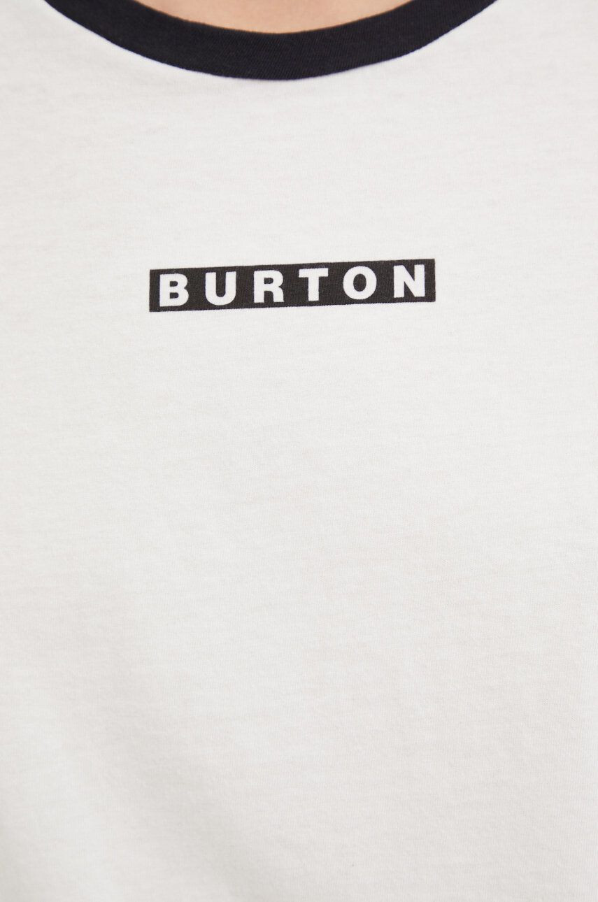 Burton tricou din bumbac culoarea alb - Pled.ro