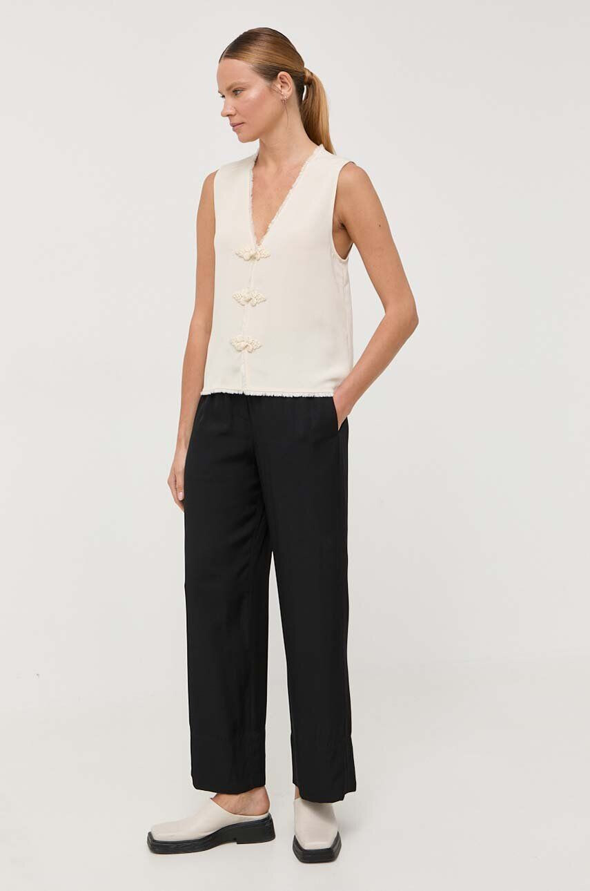 By Malene Birger vesta culoarea bej un singur rand de nasturi - Pled.ro