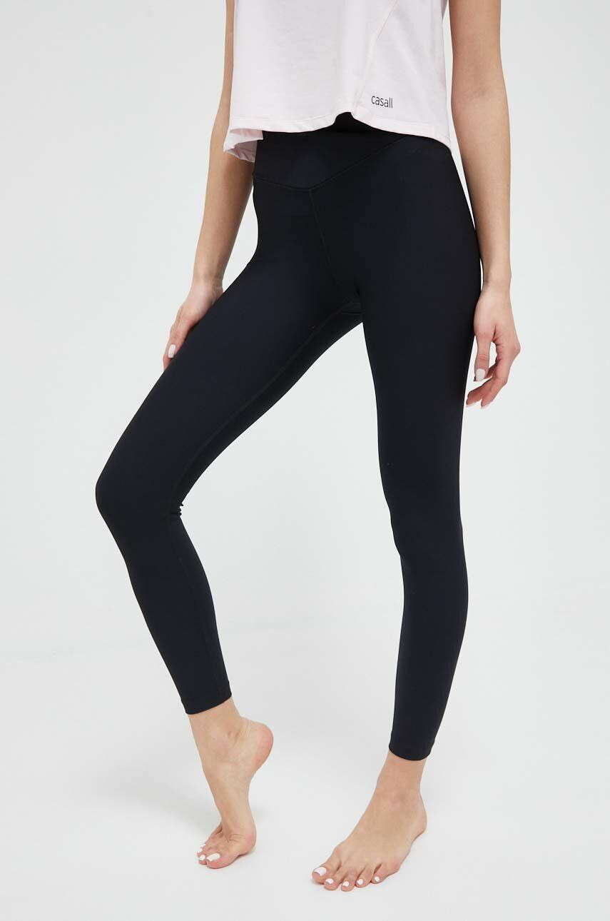 Casall jambiere de yoga culoarea negru neted - Pled.ro