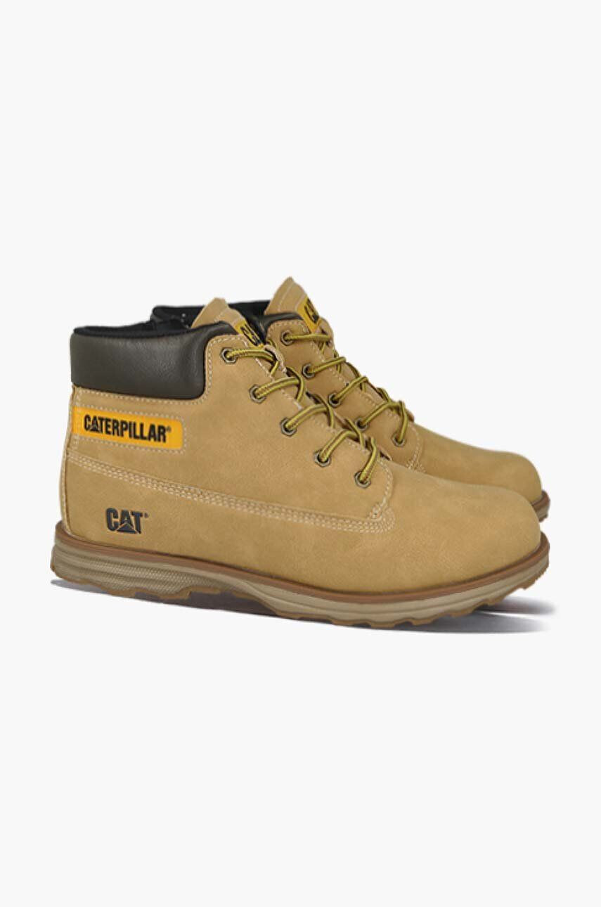 Caterpillar pantofi din piele intoarsa pentru copii Founder culoarea maro - Pled.ro