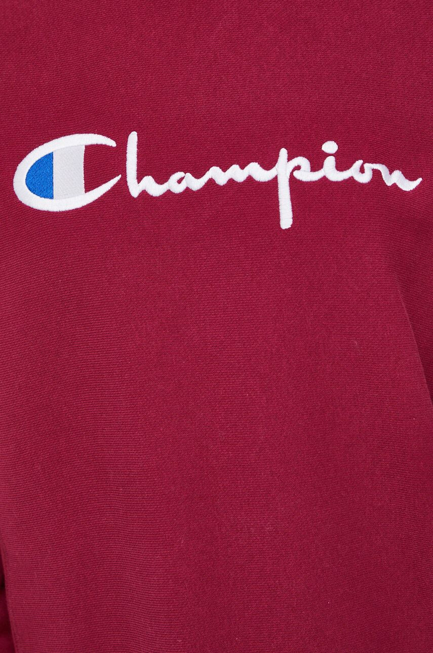 Champion Bluză 114612 femei culoarea bordo cu imprimeu - Pled.ro