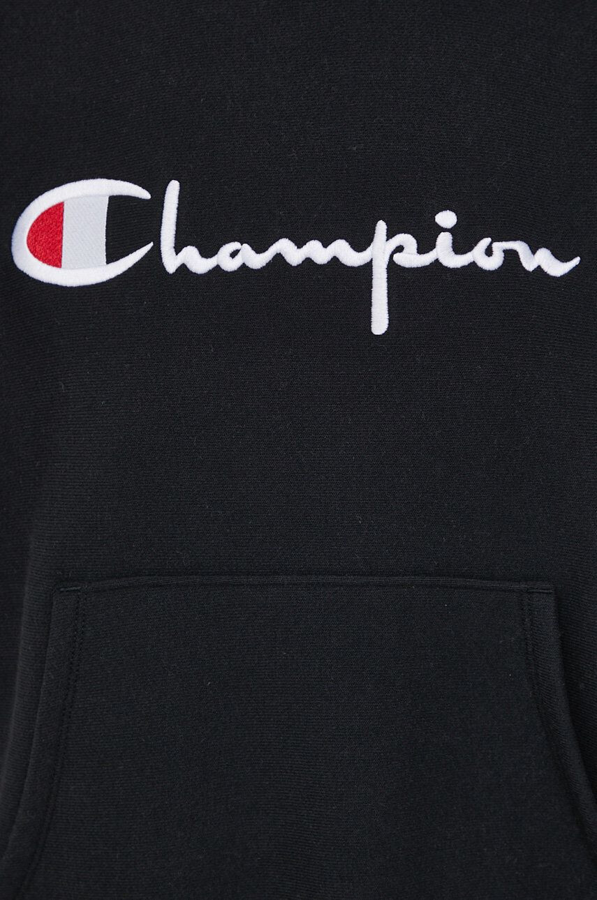 Champion Bluză 114788 femei culoarea negru cu imprimeu - Pled.ro