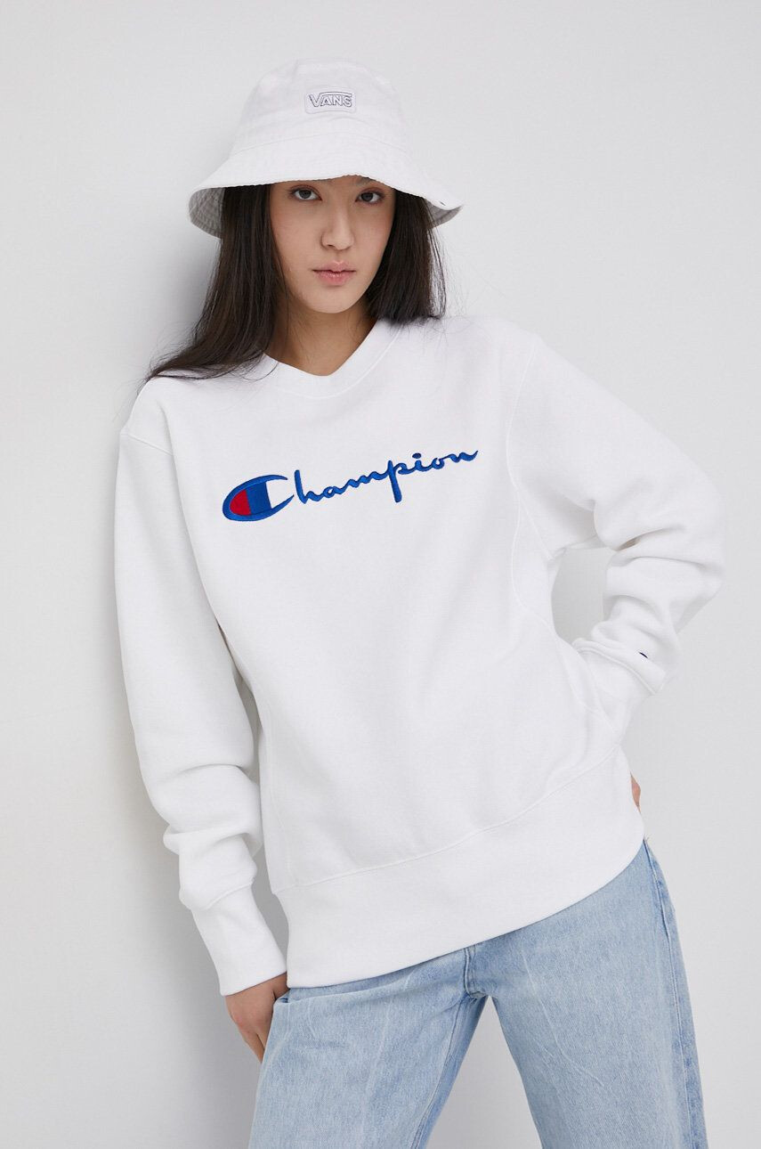 Champion bluza 114942 femei culoarea roz cu imprimeu - Pled.ro