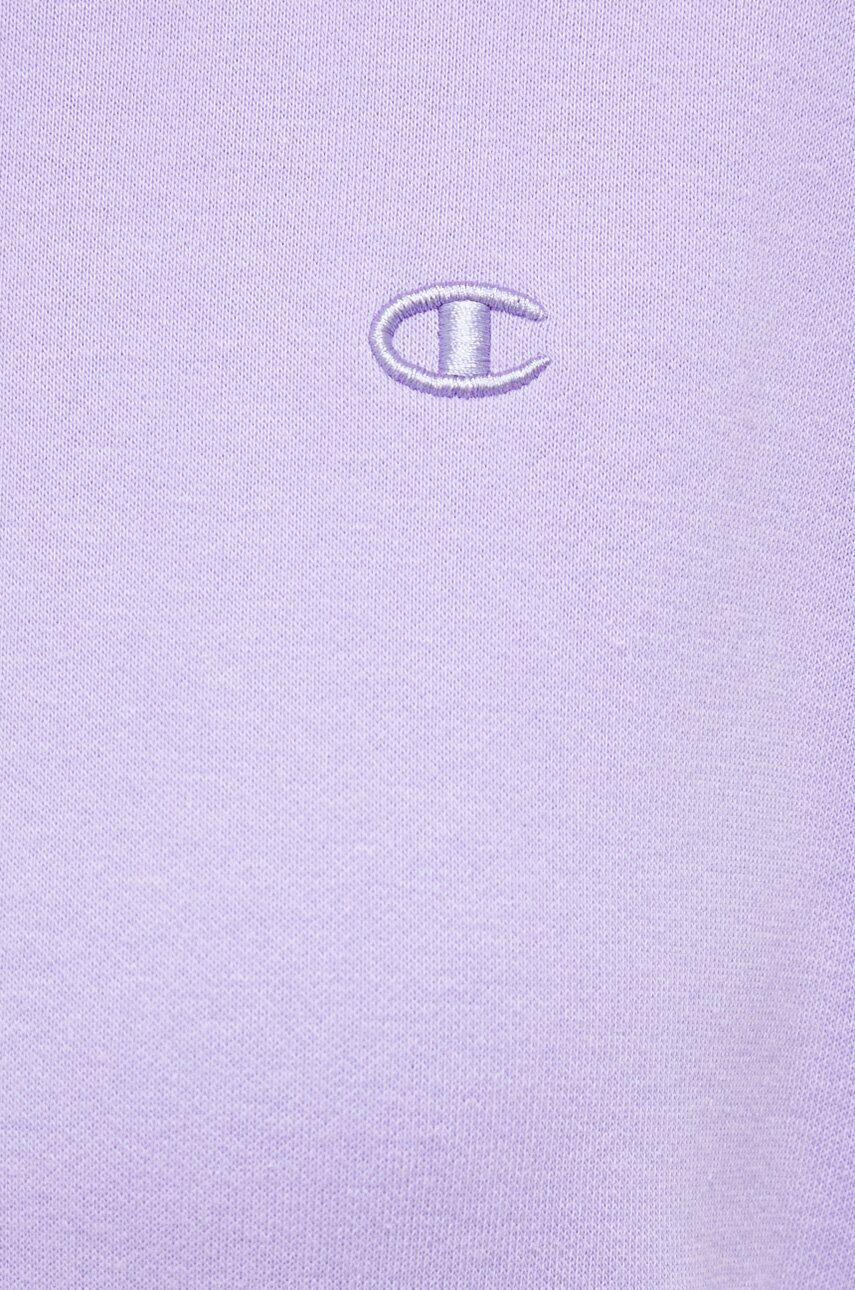 Champion bluza femei culoarea violet cu glugă neted - Pled.ro