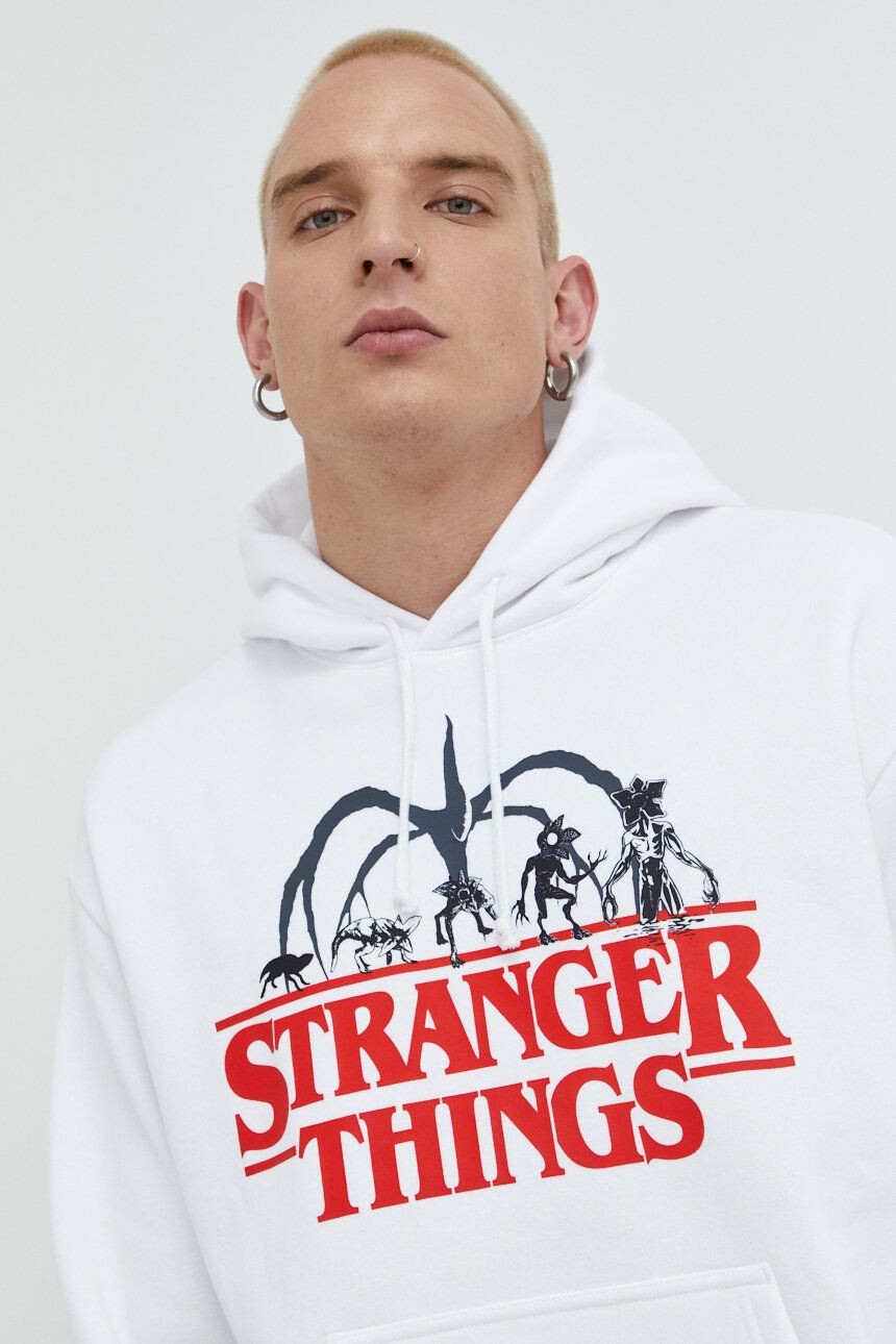 Champion bluza Xstranger Things culoarea alb cu imprimeu - Pled.ro