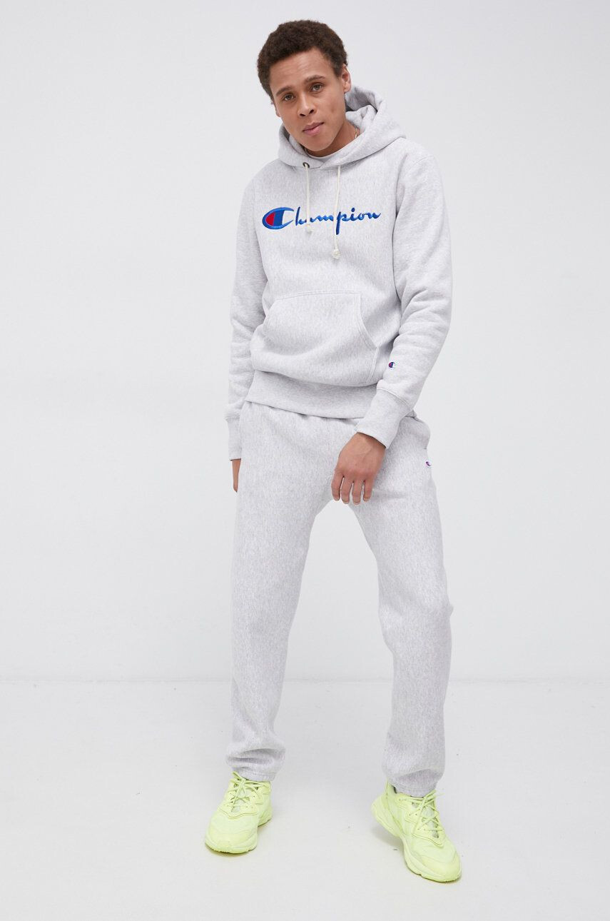 Champion Pantaloni 216540 bărbați culoarea gri cu imprimeu 216540-KK001 - Pled.ro