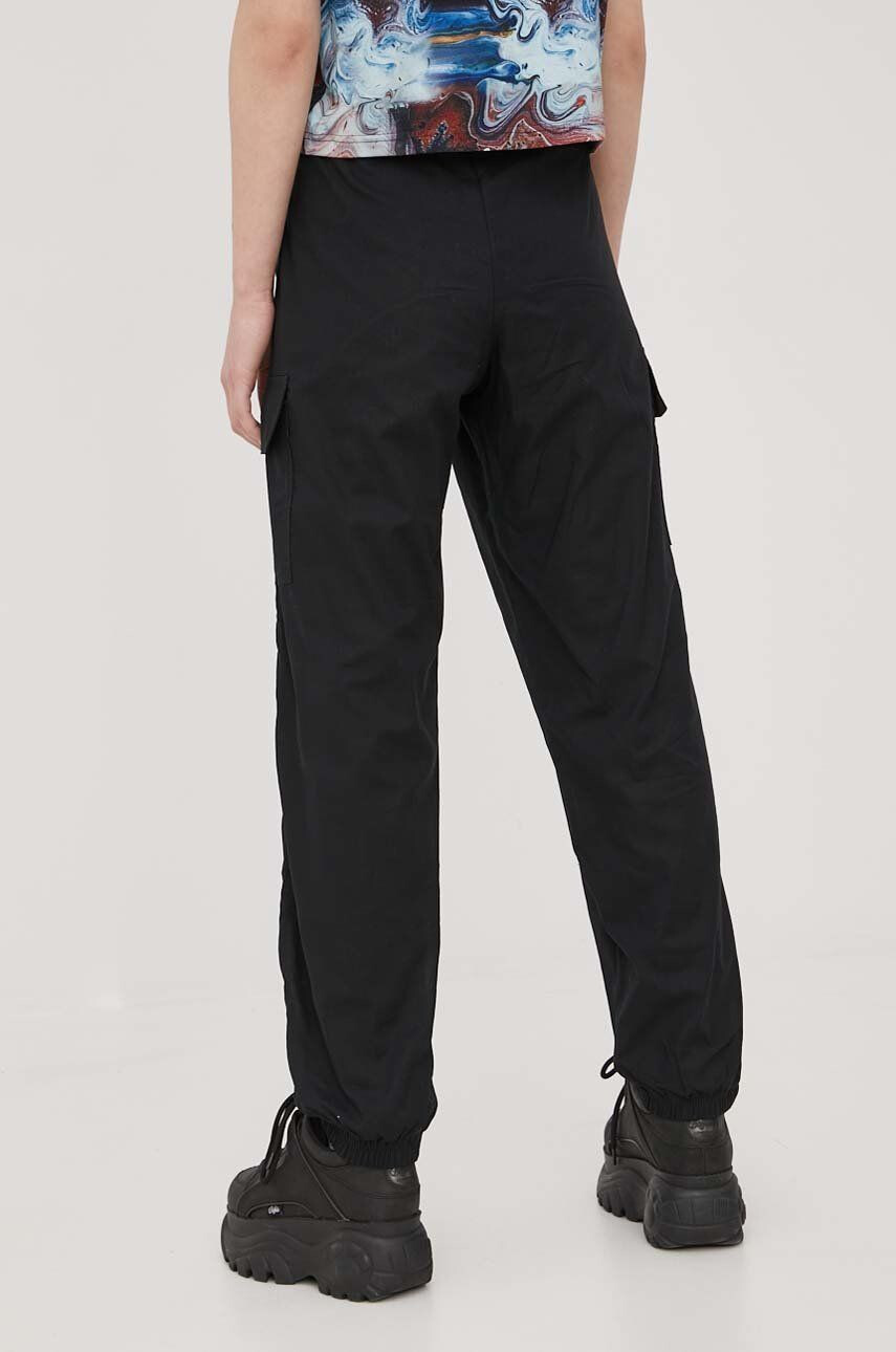 Champion pantaloni de bumbac 115340 femei culoarea negru neted - Pled.ro