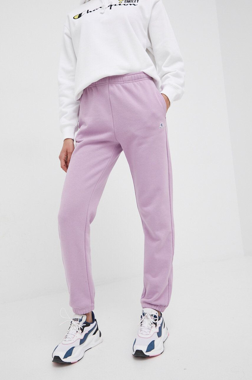 Champion pantaloni de trening 114925 femei culoarea roz neted 114925-BS148 - Pled.ro