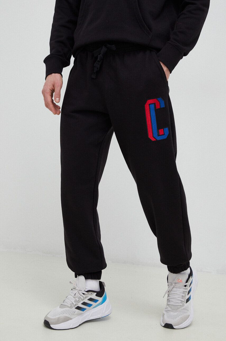 Champion pantaloni de trening culoarea negru cu imprimeu - Pled.ro