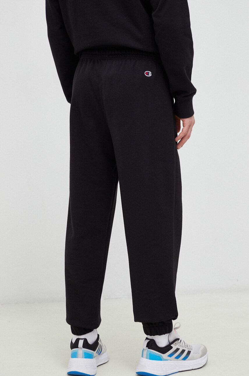 Champion pantaloni de trening culoarea negru cu imprimeu - Pled.ro