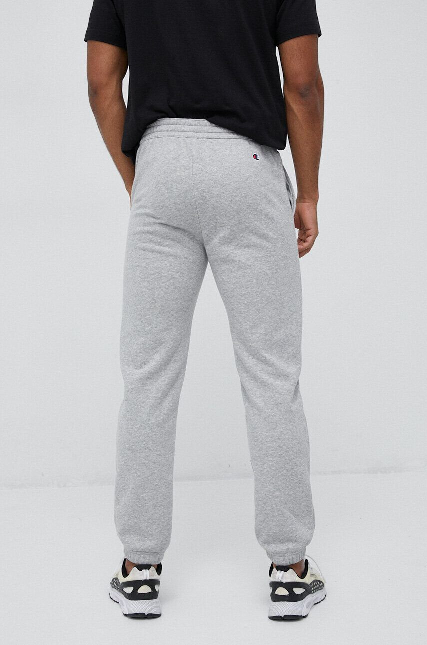 Champion pantaloni de trening culoarea gri cu imprimeu - Pled.ro