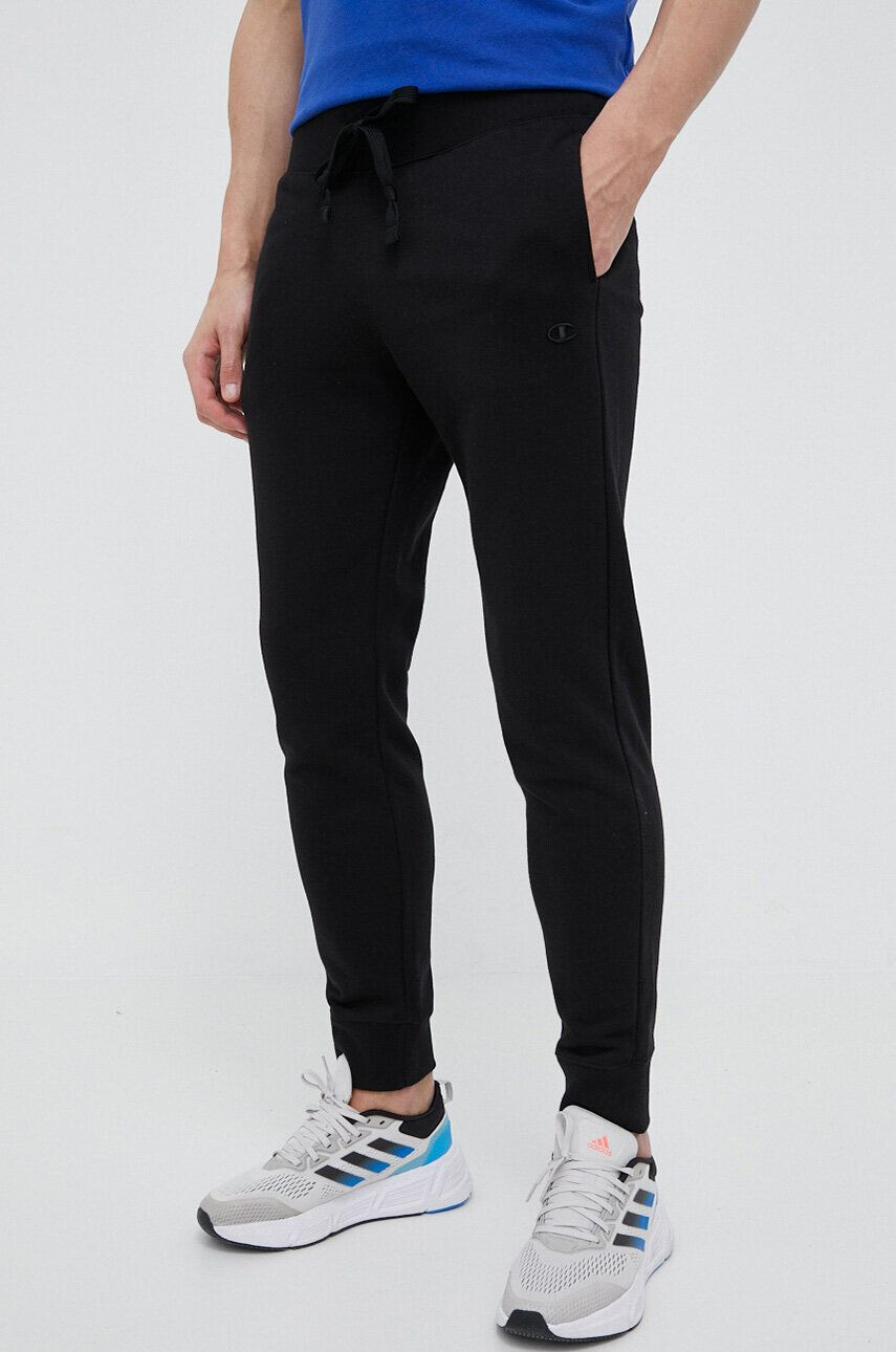 Champion pantaloni de trening culoarea negru neted - Pled.ro