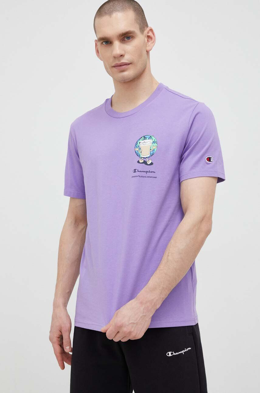 Champion tricou din bumbac culoarea violet modelator - Pled.ro