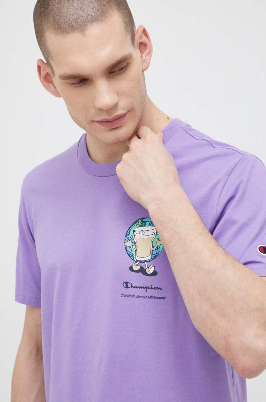 Champion tricou din bumbac culoarea violet modelator - Pled.ro