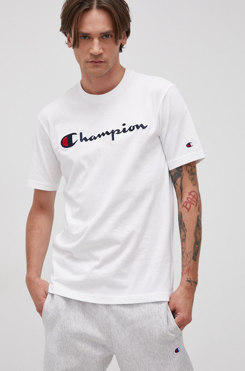 Champion tricou din bumbac culoarea alb modelator - Pled.ro