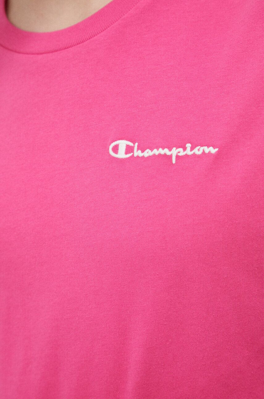 Champion tricou din bumbac culoarea roz neted - Pled.ro