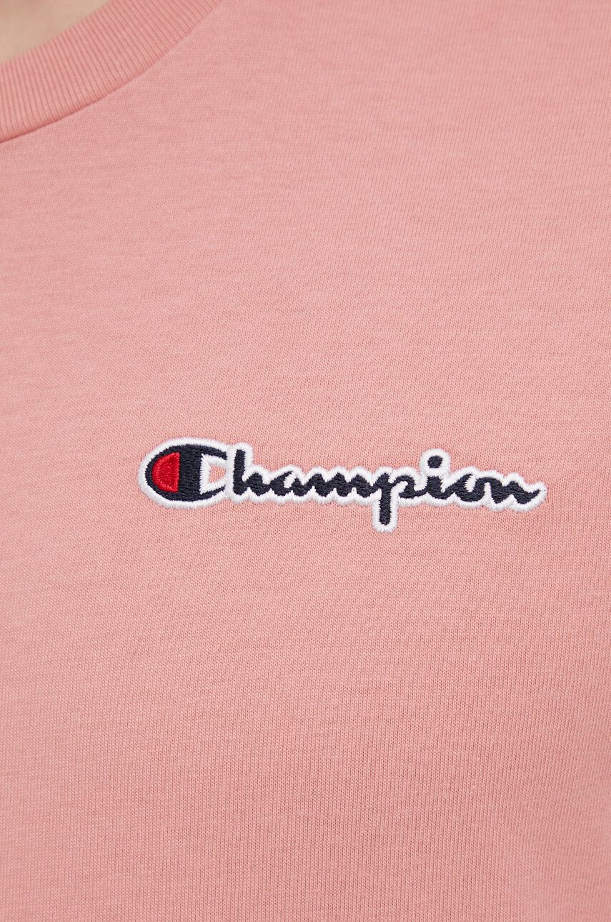 Champion tricou din bumbac 217813 culoarea roz cu imprimeu - Pled.ro