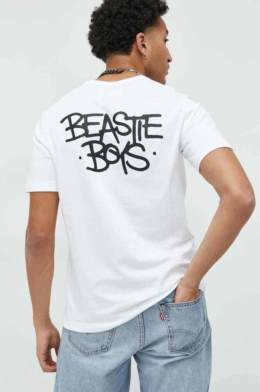 Champion tricou din bumbac x Beastie Boys culoarea alb cu imprimeu - Pled.ro