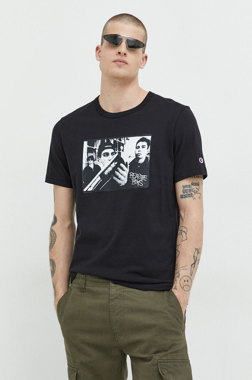 Champion tricou din bumbac x Beastie Boys culoarea negru cu imprimeu - Pled.ro