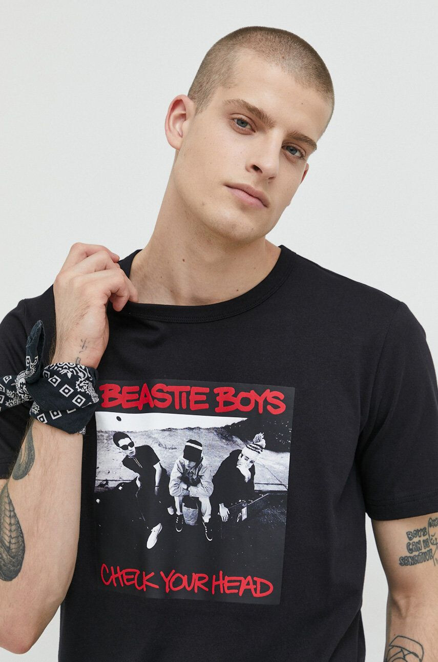 Champion tricou din bumbac x Beastie Boys culoarea negru modelator - Pled.ro