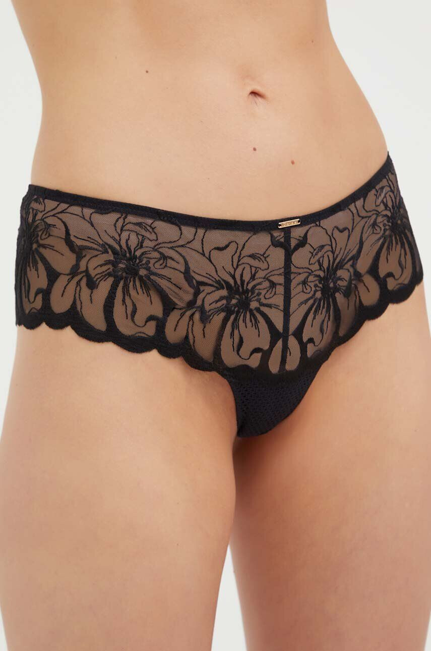 Chantelle chiloti brazilieni culoarea negru - Pled.ro